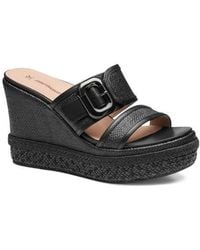 Johnston & Murphy - Addison Buckle Platform Wedge Slide Sandal - Lyst