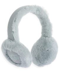 UGG - Logo Embroidered Genuine Shearling Earmuffs - Lyst