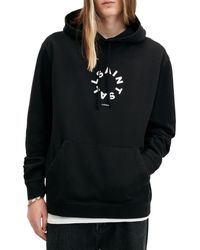 AllSaints - Tierra Logo Cotton French Terry Graphic Hoodie - Lyst