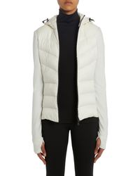 3 MONCLER GRENOBLE - Quilted Nylon & Stretch Fleece Hooded Cardigan - Lyst