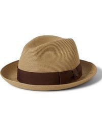 Brixton - Horton Packable Straw Fedora - Lyst