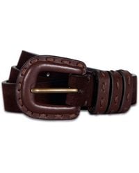 Frye - Topstitched Leather Belt - Lyst