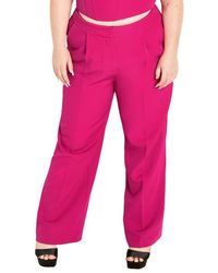 City Chic - Alexis High Waist Wide Leg Pants - Lyst