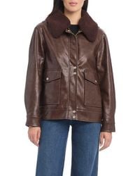 Sanctuary - Faux Leather Bomber Jacket - Lyst