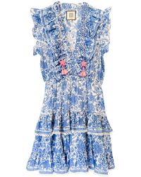 Alicia Bell - Rainey Floral Cotton & Silk Cover-up Minidress - Lyst