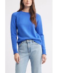 Caslon - Raglan Sleeve Roll Neck Wool & Cotton Sweater - Lyst