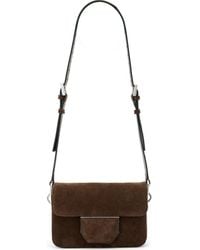 AllSaints - Jupiter Suede Crossbody Bag - Lyst