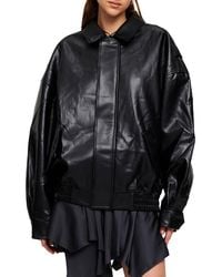 Lioness - Kenny Oversize Faux Leather Bomber Jacket - Lyst