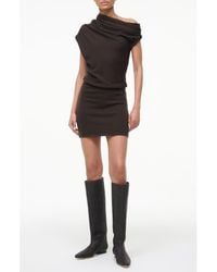 STAUD - Mabel One-Shoulder Cap Sleeve Merino Wool Sweater Dress - Lyst