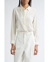 Partow - Edie Silk Crêpe De Chine Buttton-Up Shirt - Lyst