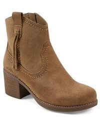 Earth - Irene Block Heel Zip Bootie - Lyst