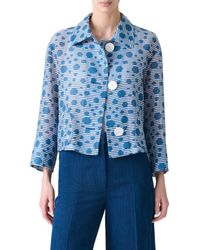 Akris Punto - Dot Seersucker Shirt Jacket - Lyst