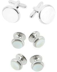 Trafalgar - Sutton Mother Of Pearl Cuff Link & Stud Set - Lyst
