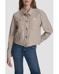 DKNY - Twill Trucker Jacket - Lyst