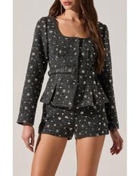 Astr - Carolyn Sequin Tweed Jacket - Lyst