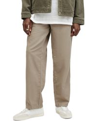 AllSaints - Hanbury Cotton & Linen Drawstring Trousers - Lyst