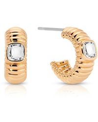 Ettika - Contemporary Textured Small Hoop Earrings - Lyst