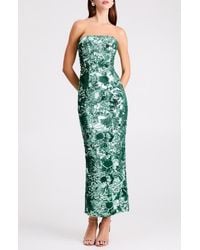HELSI - Leslie Pattern Sequin Strapless Gown - Lyst