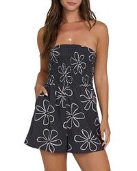 Billabong - Vacay All Day Strapless Romper - Lyst