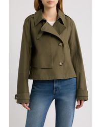 Rag & Bone - Jamie Double Breasted Crop Cotton Trench Coat - Lyst
