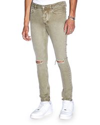 Ksubi - Van Winkle Outback Ripped Recycled Cotton Blend Skinny Jeans - Lyst
