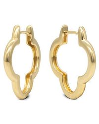 DEVATA - Clover Hoop Earrings - Lyst