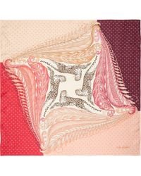 Ferragamo - Madras 2 Silk Twill Square Scarf - Lyst