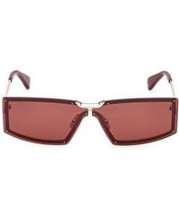 Max Mara - 68Mm Oversize Rectangular Sunglasses - Lyst