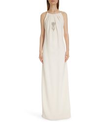 Givenchy - Crystal Embellished Draped Gown - Lyst