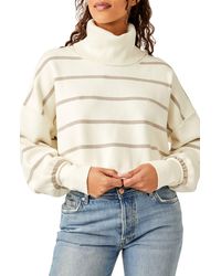Free People Swim Too Deep Turtleneck Sweater in Green | Lyst