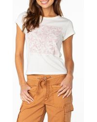 Roxy - Flower Tile '90S Graphic Baby Tee - Lyst