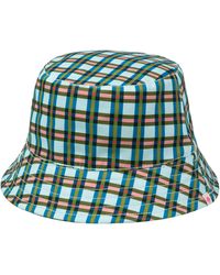 stussy lola plaid knit bucket hat