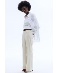 H&M - Bootcut Twill Trousers - Lyst
