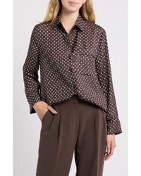 DELUC - Survivor Polka Dot Print Button-Up Shirt - Lyst