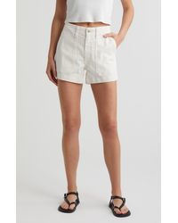 AG Jeans - Analeigh Patch Pocket Denim Shorts - Lyst