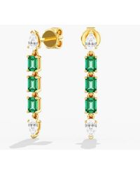 Everlee - Emerald & Pear Lab Diamond Drop - Lyst