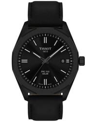 Tissot - Prc 100 Solar Quartz Leather Strap Watch, 39Mm - Lyst