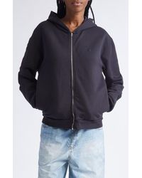 Acne Studios - Fupiter Face Patch Fleece Zip Hoodie - Lyst