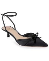 Badgley Mischka - Talasia Ankle Strap Pointed Toe Kitten Heel Pump - Lyst