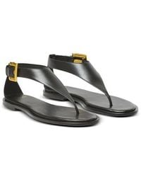 Balmain - Anthem Flat Toe-Post Sandals - Lyst