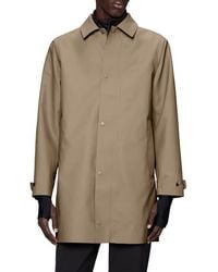 Rains - Nara Waterproof Longline Rain Jacket With Removable Hood - Lyst