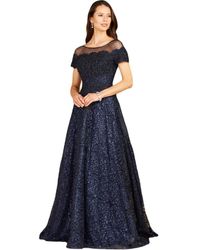 LARA New York - Sheer Off Shoulder Ball Gown - Lyst