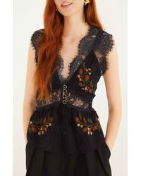 FARM Rio - Berry Garden Lace Detail Sleeveless Top - Lyst