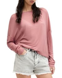 AllSaints - Rita Oversize Long Sleeve T-shirt - Lyst