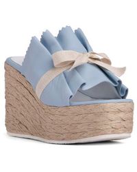 Beautiisoles - Noelle Espadrille Platform Wedge Slide Sandal - Lyst