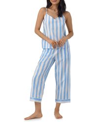 Bedhead - Stripe Crop Organic Cotton Pajamas - Lyst