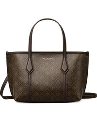 Tory Burch - Mini Perry T Monogram Coated Canvas Tote - Lyst