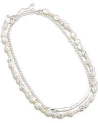 Madewell - Assorted Set Of 2 Cultured Freshwater Pearl & Chain Necklaces - Lyst