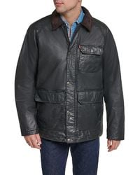Levi's - Cotton Canvas Field Jacket With Corduroy Collar - Lyst
