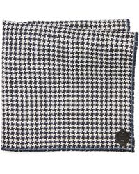 CLIFTON WILSON - Houndstooth Cotton Pocket Square - Lyst